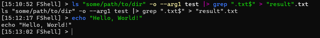 Syntax Example output